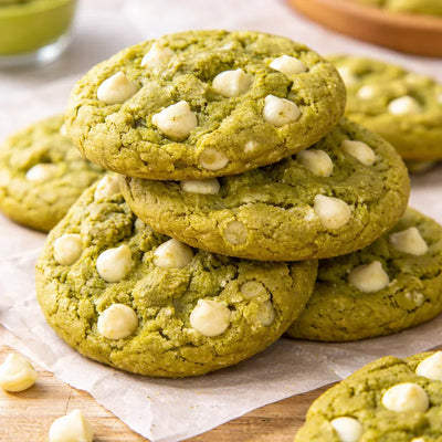 Cookies au matcha et chocolat blanc