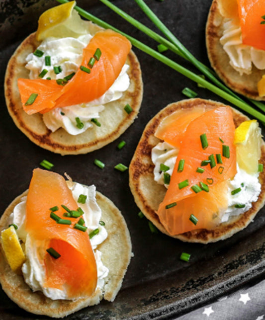 Blinis à la crème de chèvre