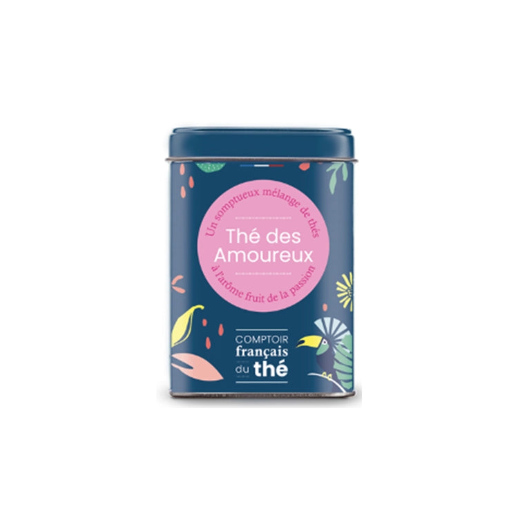 Boîte de thé noir Des Amoureux en vrac de 90g Comptoir Français du Thé