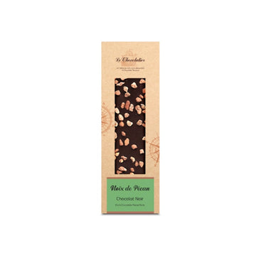 Tablette de chocolat noir avec des noix de pécan Le Chocolatier