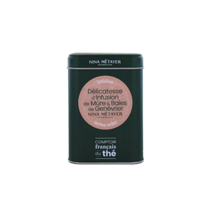 Boîte d’infusion Mûres et baies de Genévrier en vrac de 80g Comptoir Français du Thé