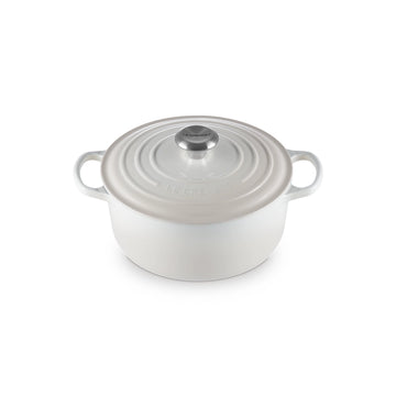 Cocotte ronde en fonte émaillée de 24 cm meringue Le Creuset