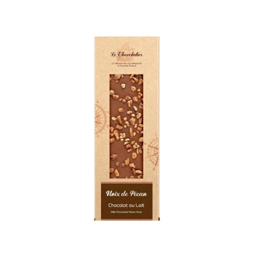 Tablette de chocolat au lait avec des noix de pécan Le Chocolatier