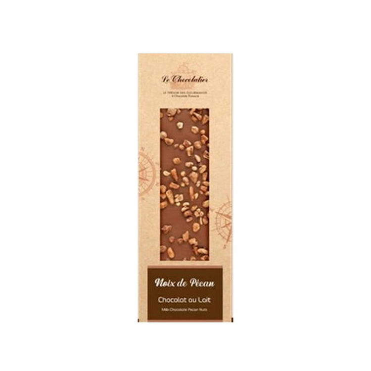 Tablette de chocolat au lait avec des noix de pécan Le Chocolatier