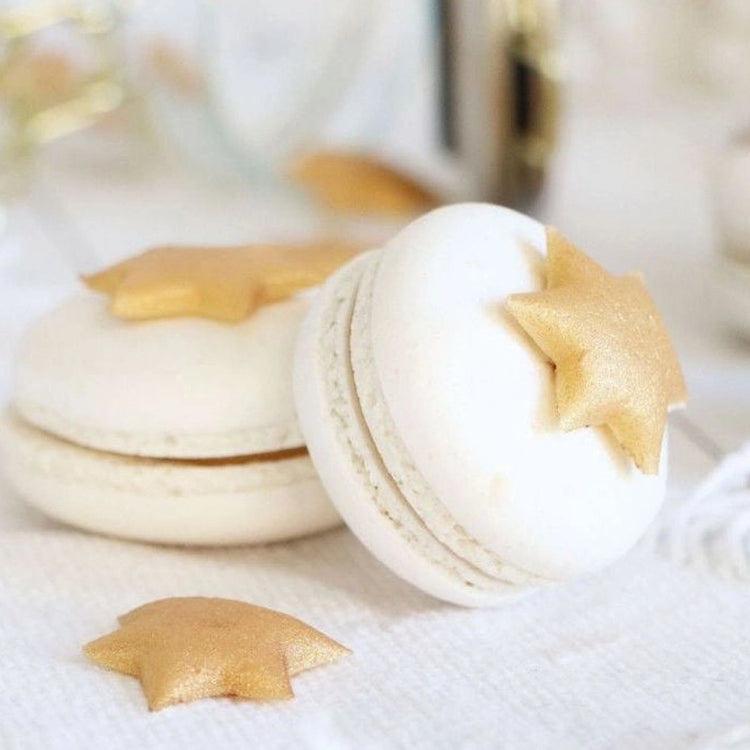 Déco étoiles dorées pâte d'amande Scrapcooking