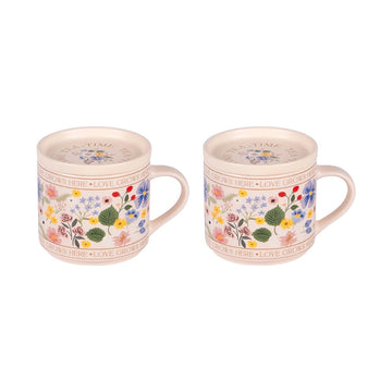 Coffret de 2 tisanières en porcelaine 40cl Celeste Table Passion