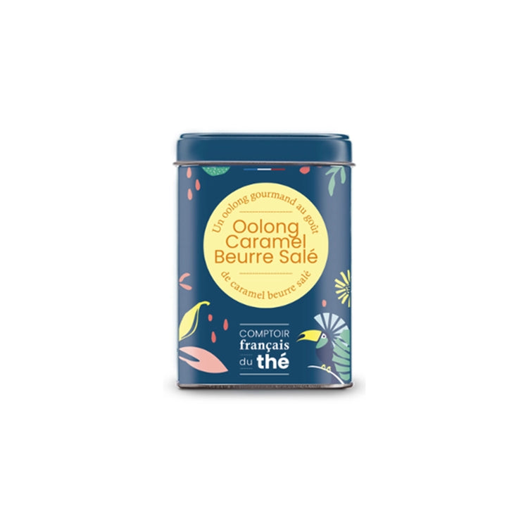 Boîte de thé Oolong Caramel beurre salé en vrac de 90g Comptoir Français du Thé