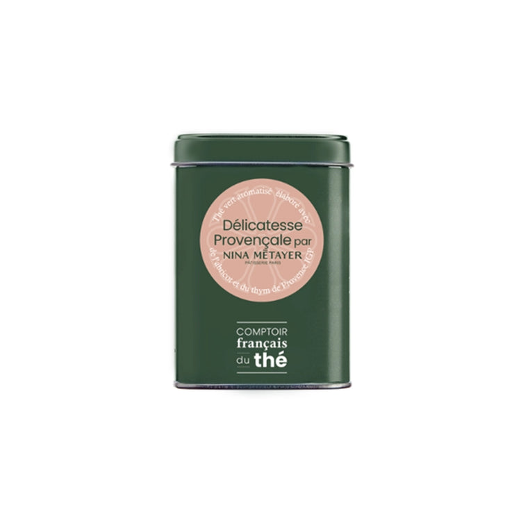 Boîte de thé vert Provençale en vrac de 80g Comptoir Français du Thé