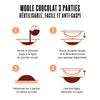 Moule 3D pour chocolat en forme d'oeuf en 3 parties Patisdecor