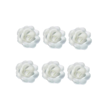 6 grandes roses en azyme blanche Patisdecor