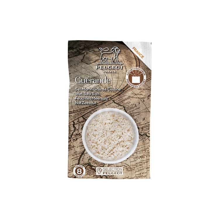 6 sachets de sel marin gris de Guérande 300g Peugeot