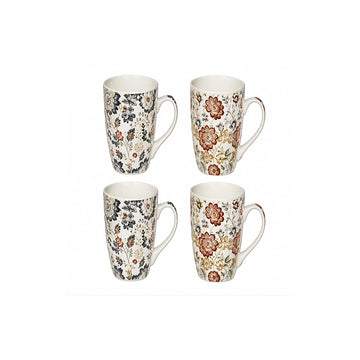 Coffret de 4 tasses en porcelaine de 23 cl Ornella Table Passion