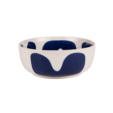 Saladier en grès de 26 cm bleu Lulli Table Passion