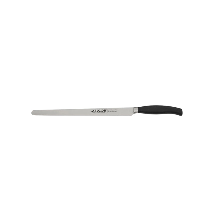 Couteau à saumon jambon Lame flexible acier Nitrum 25 cm Noir Clara Arcos
