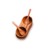 Set de salière et poivrier en bois de teck avec 2 cuillères Be Home