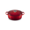 Cocotte ovale en fonte émaillée de 29 cm cerise Le Creuset