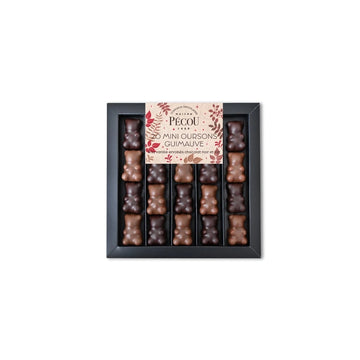 Coffret 20 mini oursons chocolat guimauve vanille Maison Pécou
