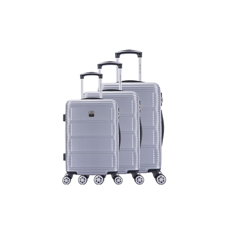Set de 3 valises 8 roues ABS Argent France bag