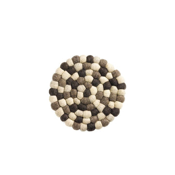 Dessous de plat Brian recyclé 100% laine 20cm Naturel Brun SDE