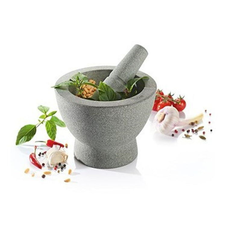 Mortier en granit de 17cm avec pilon ergonomique Gefu