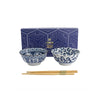 Coffret de 2 bols en porcelaine de 500ml avec baguettes Tayo Tokyo Design