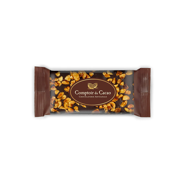 Mini tablette de chocolat noir noisettes 40g Comptoir du Cacao