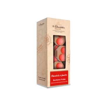 Chocolats au lait à faire fondre avec des bonbons fraise Le Chocolatier