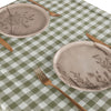 Nappe en coton vert 150x150 Gingham Tiseco