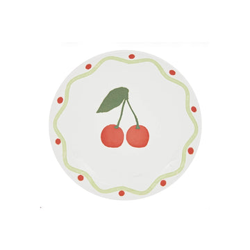 Assiette à dessert en porcelaine de 19cm Cerise Fruity Atmosphera
