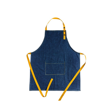 Tablier en coton pour homme Denim Yellow Les Tabliers de Julie Andrieu