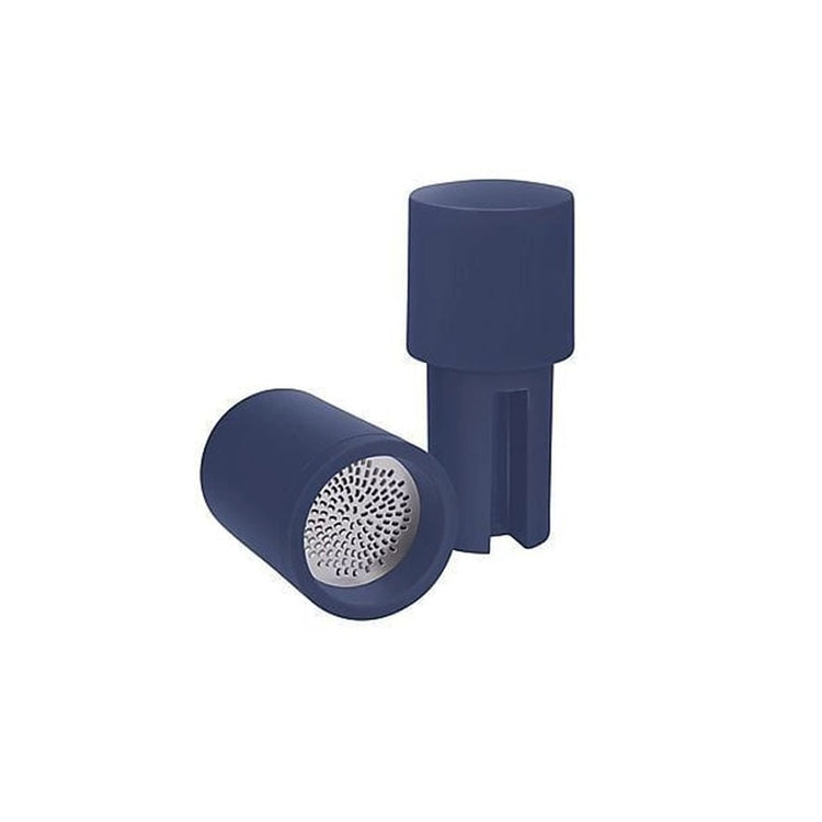 Moulin à épices et râpe en acier inoxydable bleu denim de 12cm Microplane