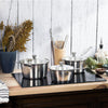 Set 3 casseroles en inox brossé Cristel