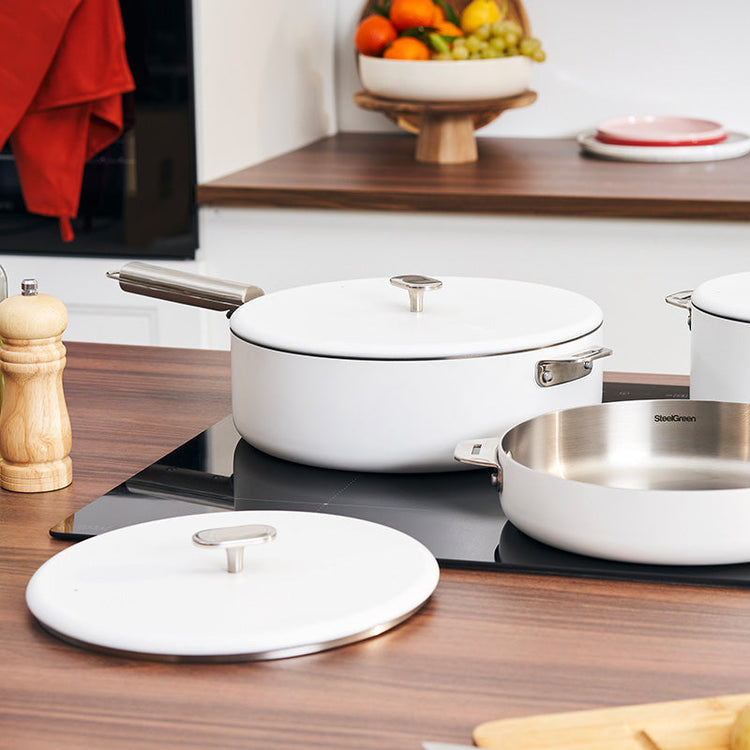 Couvercle en inox 16 cm blanc La Merveilleuse Cookut