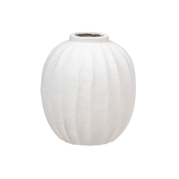 Vase boule en céramique blanc de 44,5 cm Amia Atmosphera