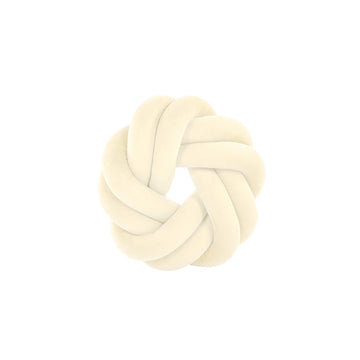 Coussin rempli noeud 30x30x7 cm ivoire Tiseco
