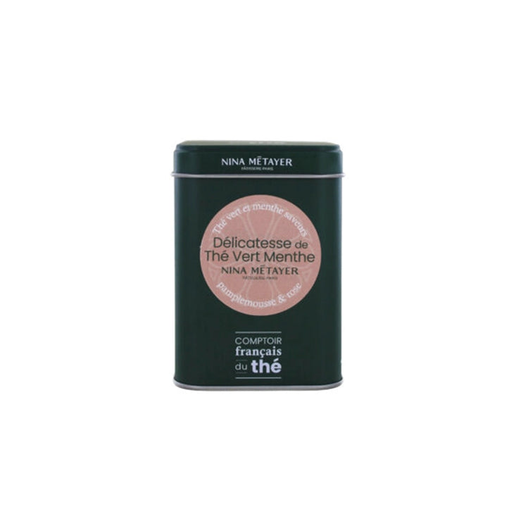 Boîte de thé vert à la menthe Délicatesse en vrac de 90g Comptoir Français du Thé