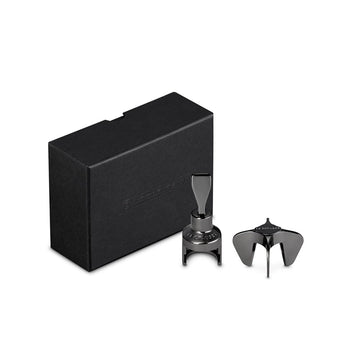 Coffret à vins 2 pièces en acier inoxydable noir Le Creuset