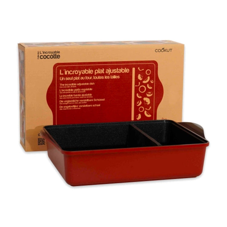 Plat à four en métal 40 cm rouge L'Incroyable Cookut