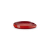 Repose-cuillère ovale en grès de 16 cm cerise Le Creuset