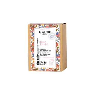 Thé noir rose litchi 15 sachets Quai Sud