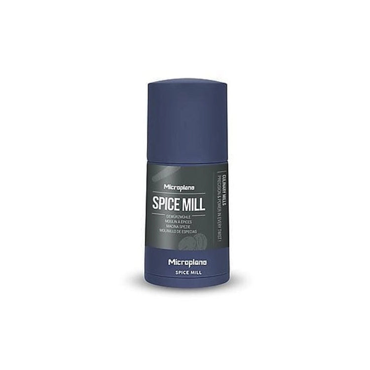 Moulin à épices et râpe en acier inoxydable bleu denim de 12cm Microplane