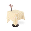 Nappe de 150x150 en coton jaune Gingham Tiseco