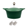 Cocotte personnalisable en métal 28 cm fougère L'Incroyable Cookut