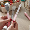 Couverts en acier inoxydable magnétique Vichy Rose 12:34 Akinod