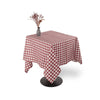 Nappe en coton rouge de 150x150cm Gingham Tiseco