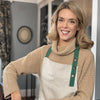 Tablier en lin pour homme Lin Vert sans boutons pression Les Tabliers de Julie Andrieu