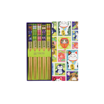 Coffret de 5 paires de baguettes Donbutsu Tokyo Design