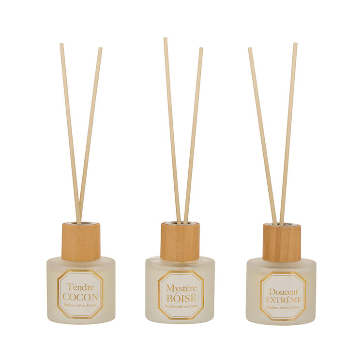 Coffret 3 bouquets parfumés 45ml Blanc Elise Atmosphera