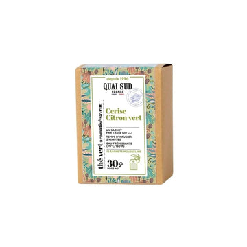 Thé vert cerise citron vert 15 sachets Quai Sud