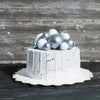 Décor à piquer Boules argent 12 pièces Patisdecor